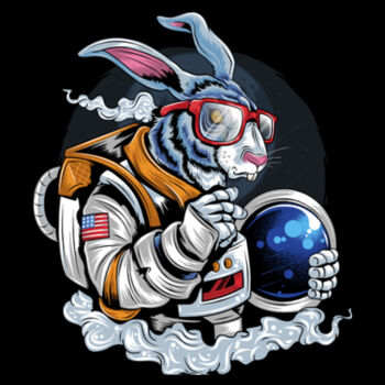 Rabbit Astronaut - Unisex Premium Cotton T-Shirt Design