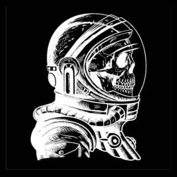 Skeleton Astronaut White - Unisex Premium Cotton T-Shirt Design