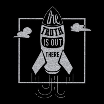 Truth Is Out There Silver - Unisex Premium Fleece Hooded Sweatshirt Design