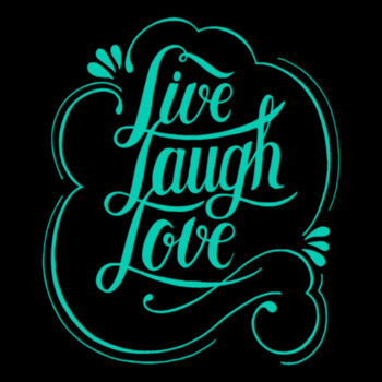 Live Laugh Love Teal - Unisex Premium Fleece Crew Sweatshirt Design