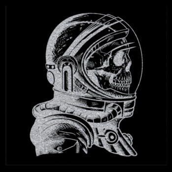 Skeleton Astronaut Silver - Unisex Premium Cotton T-Shirt Design