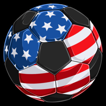 USA Soccer Ball - Unisex Premium Cotton Long Sleeve T-Shirt Design