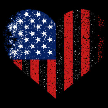 USA Heart Flag - Unisex Premium Cotton Long Sleeve T-Shirt Design